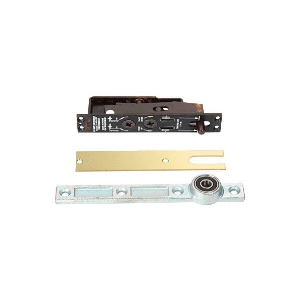 Heavy-Duty Adjustable Center-Hung Walking Beam Type Top Pivot W/ Polished Brass Cover Plate